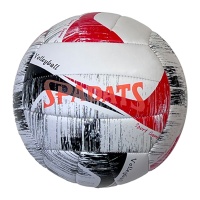 Мяч волейбольный (бело/красно/черный), PU 2.7, 300 гр, машинная сшивка E39980